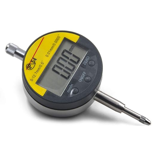 Digital Dial Indicator Electronic Dial Test Gauge 0.01mm/0.0005inch, 0-12.7mm，IP54 Waterproof and Dust Proof