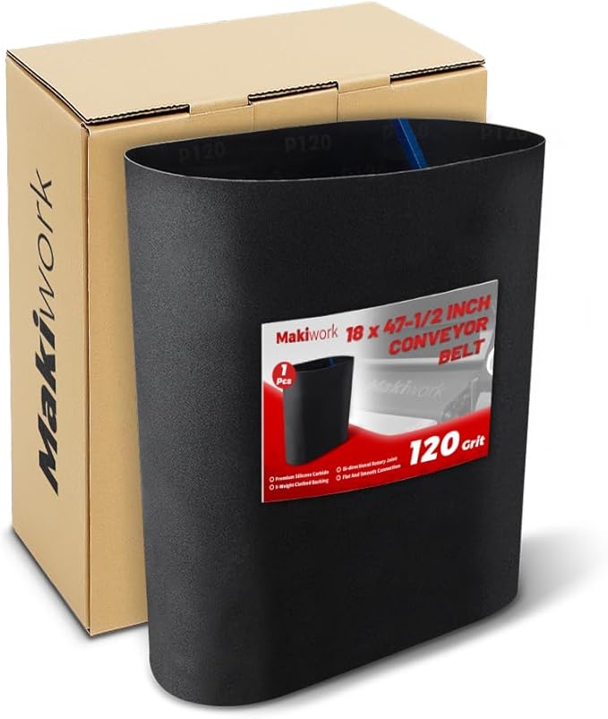 Drum Sander Feed Belt Conveyor Compatible with Delta 18-36 Drum Sander - 120 Grit Silicone Carbide, 18" x 47-1/2"