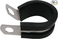 1/2" Cable Clamp Stainless Steel Rubber Cushioned Insulated Metal Clamp, Tube Holder for Tube, Pipe or Wire Cord Installation (12 Pack)