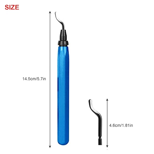 Metal Deburring Tool, Burr Remover Hand Tool for for Metal, Resin, Plastics, 3D Printing Burr Removal Tool TS/XBD-03 (Blue)