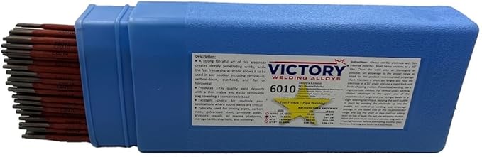 6010 Welding Rod 5/32", E6010 Stick Welding Electrodes 5Lbs with Smooth Stable Arc E6010 5/32" (5/32" 5 Pound Box) E6010-532-5