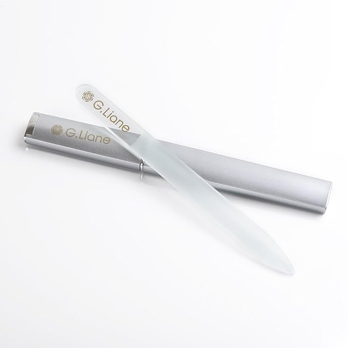 Crystal Nail File Set–Professional Nail File Manicure Pedicure Kit for Natural Nails Acrylic Nails Gels Nails Manicure Tools for Home and Salon(Clear Pointed)