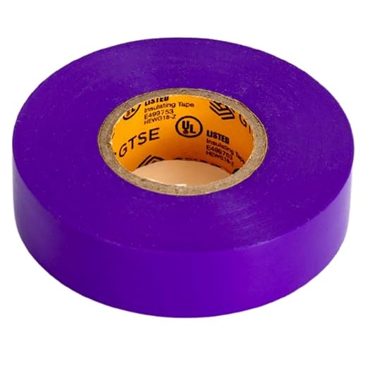 GTSE Purple Electrical Tape, 240 Rolls Bulk Box – Waterproof, Industrial Grade Vinyl, 3/4 in x 66ft– Strong Self-Adhesive PVC Electric Tape for Wire Insulation, 7 Mil, 600V – UL/CSA Listed