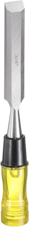 HARFINGTON Wood Chisel 3/4" CRV Steel Beveled Edge Blade PVC High Impact Handle Woodworking Hand Tool with Caps for Carving Furniture Making Carpentry Tool