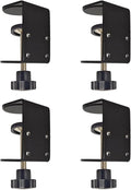 Small C Clamps 2 Inch with 4 Small Holes in the Back, 4-Pack Adjustable Desk C-Clamp for Range 0.39"~2", Versatile Clamp for Brake, Parts Assembly, Fastening, Welding, Woodwork, Metal Work