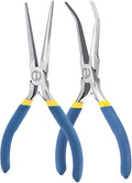 VISEMAN 6" Mini Needle Nose Pliers with Comfort Grip Handles, 2PCS Long Nose Pliers Set for Handmade Craft