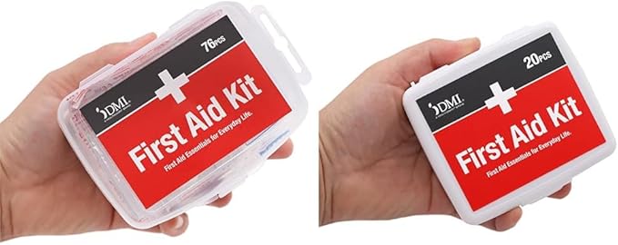 DMI 76-Piece and 20-Piece First Aid Kits for Minor Cuts and Scrapes, Portable Cases