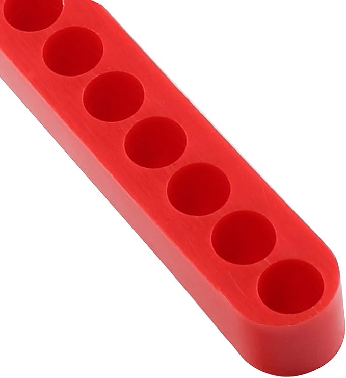 20Pcs 15 Holes Hex Shank Screwdriver Bit Holder, Plastic Screwdriver Head Storage Case, Drill Bit Storage Case, Screwdriver Head Holder Organizer Fit for 1/4 Inch Hex Shank, Red