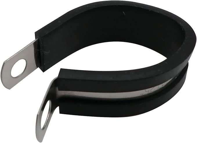 3/4" Cable Clamp Stainless Steel Rubber Cushioned Insulated Metal Clamp, Tube Holder for Tube, Pipe or Wire Cord Installation (12 Pack)