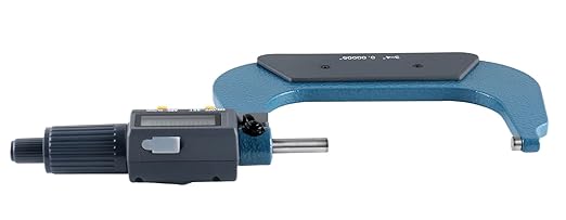 Accusize Industrial Tools 3-4''/75-100 mm by 0.00005''/0.001 mm 2 Key Electronic Digital Outside Micrometer, mm/Inch, Metric/Imperial, Md71-0004