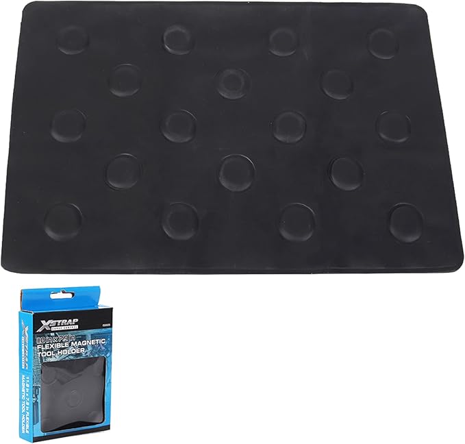 XSTRAP STANDARD Flexible Magnetic Tool Holder 11.8"x7.9" Mag-Pad - Wrenches, Bolts, Nuts, Screw and Other Parts Tray for Car, Garage, Home, Construction