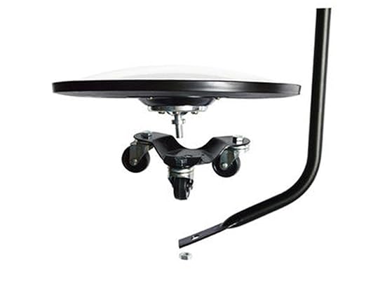Vehicle Inspection Mirror/Under car Inspection Mirror - 12 Inch Diameter Security Mirror with Wheels and LED Light
