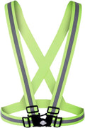Dazonity High Visibility Safety Vest,Lightweight,Adjustable & Elastic Vest,Hi Vis Reflective Strips, Fit for Men & Women, Construction,Cycling, Runnning, Surveyor, (Yellow)