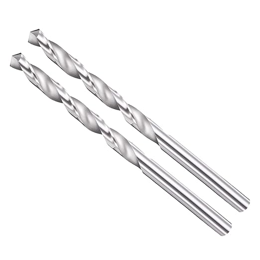 Drill Bit, 5mm Cutting Diameter, 4241 HSS 118° Cutting Angle Uncoated Bright Versatile Jobber Bits - (Applications: for Drilling Plastic Wood Soft Metal), 2-Pieces
