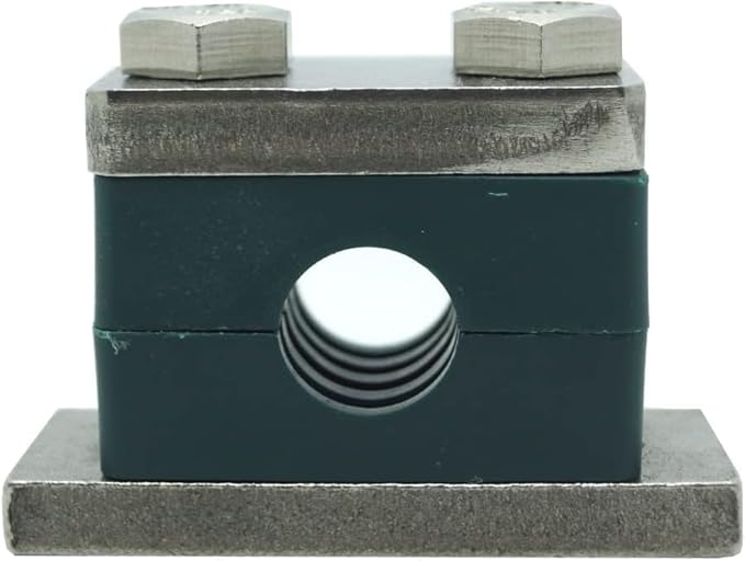 2'' Heavy Series Group 6 Pipe Clamp, Polypropylene with Galv Plated Steel Hardware, Weld Mounting