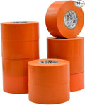 WOD ETC766 Professional Grade General Purpose Orange Electrical Tape UL/CSA Listed core. Vinyl Rubber Adhesive Electrical Tape: 1.5 inch X 66 ft - Use at No More Than 600V & 176F (Pack of 10)