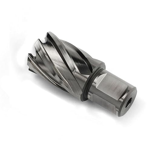 OSCARBIDE 1"x1"Annular Cutter,3/4 inch Weldon Shank,1 inch Cutting Diameter,1 inch Depth of Cut,2 Flat Mag Drill Bit with Pilot Pin for Magnetic Drill Press,1 Piece