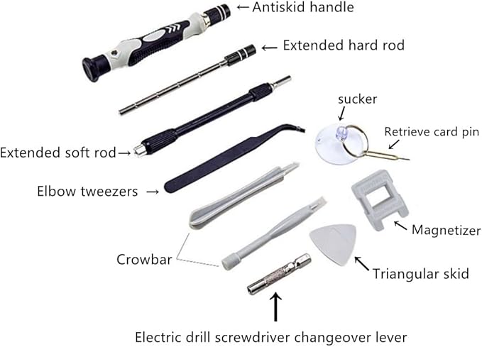 Mini Precision Screwdriver sets,Sinyiol 115 in 1 Repair Tool Kit to Fixing Phone Laptop PC Camera Electronic Watches Glasses,Switch，game consoles ，Magnetic Driver Kit with Flexible Shaftl