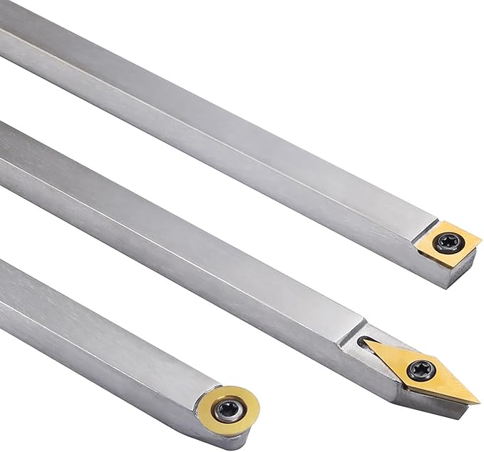 TASP Titanium Coated Carbide Cutter Inserts for Wood Turning Tools,10x30mm,Pack of 10,Diamond