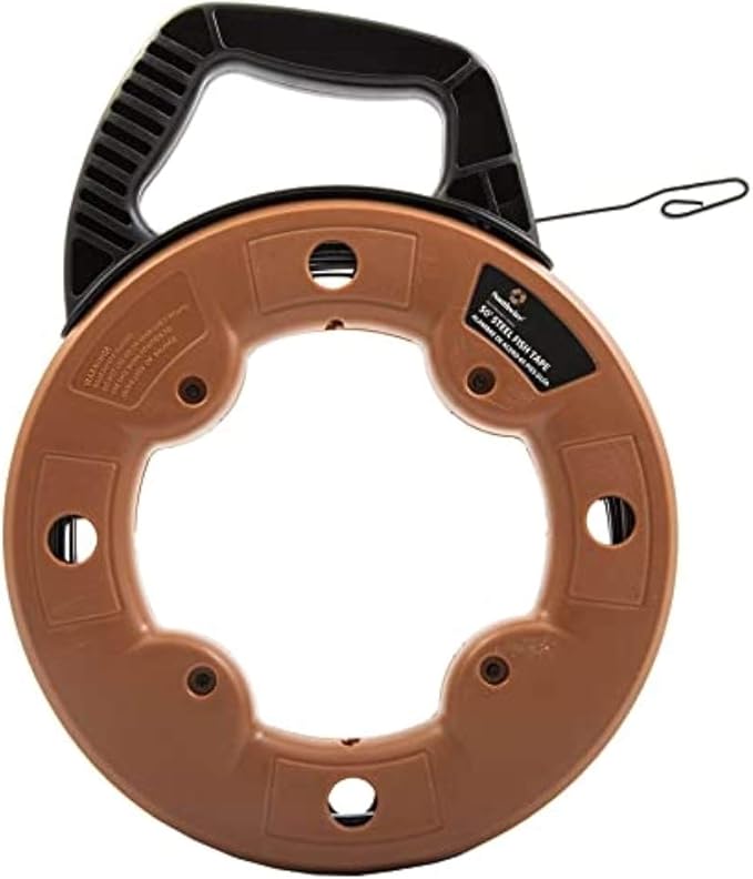 Southwire 58280140 1/8 in. 50 ft. Flat Steel Fish Tape