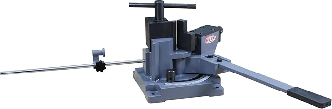 KAKA INDUSTRIAL Universal Bender, 120 Degree Manual Metal Bender, Strip Steel, Flat Steel, Round Steel, Angle Steel Rod Bender, Hot and Cold, Bar Bending Machine with Detachable Bending Lever UB-100A