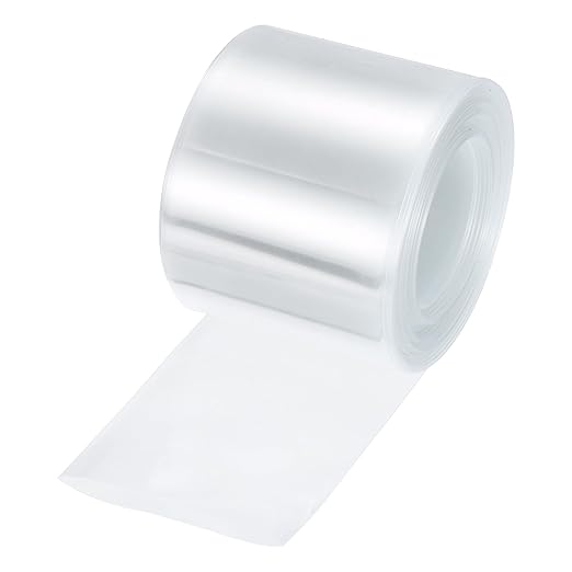 MECCANIXITY Battery Wrap PVC Heat Shrink Tubing 38mm Dia 60mm Flat 33 Feet(10meters) Clear Good Insulation for Battery Pack
