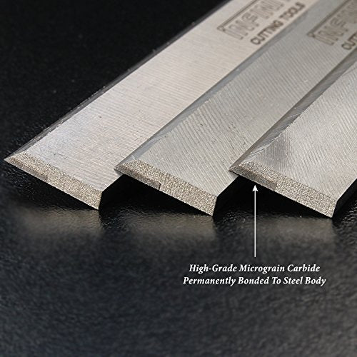 Infinity Cutting Tools Premium Cardbide Tipped Planer/Jointer Knife,8" L x 3/4" W x 1/8" T - 3Pc