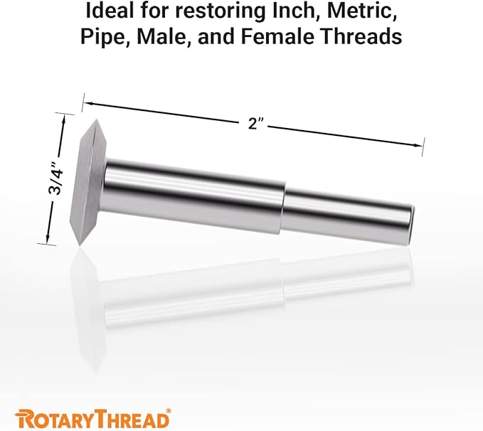 Repair Kits - Faster & Easier to Chase, Restore & Clean Internal or External Threads, All in One Universal Thread Files Set, Inch, Metric, Grooves, Glands, Acme & Buttress