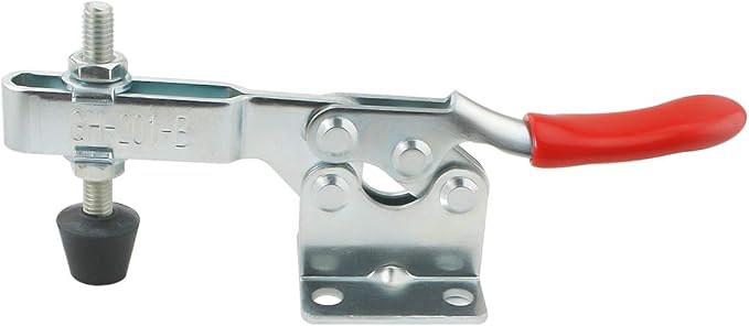 Toggle Clamp 4 Pack 201-B Style Quick Release Toggle Latch Hold Down Clamp Antiskid Red Horizontal Clamp 360Lbs Holding Capacity Quick Release Woodworking Tool