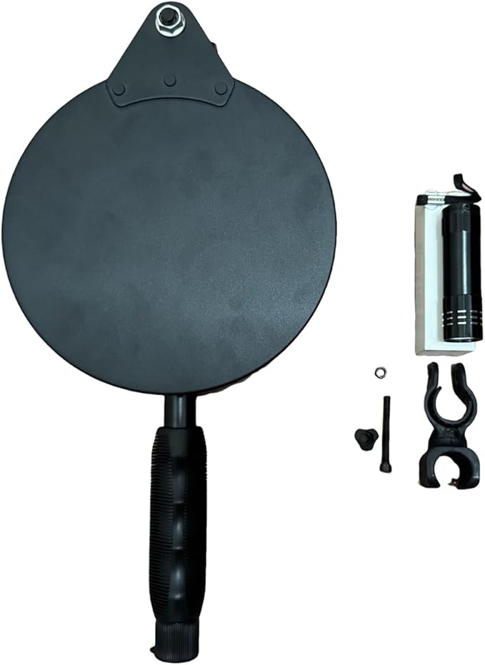 Under Vehicle Inspection Mirror, 8-Inch, LED Light, 180° Adjustable， Telescopic Handle – Security Mirror for Car, Workshop & DIY Use