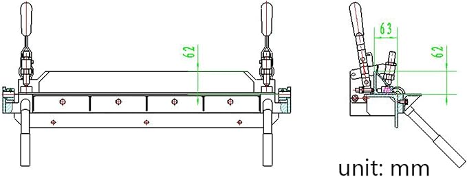 KAKA INDUSTRIAL Sheet Metal Brake, 24-Inch Metal Brake Bender, 18-Gauge Mild Steel Capacity, Heavy-Duty Metal Break, 0-135 Degrees Adjustable Siding Brake W-2418