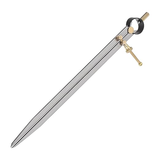 Spring Joint Caliper - [12 Inch] Carbon Steel Spring Divider Caliper with Brass Fulcrum for Metalworking Drawing Use, Flat Leg