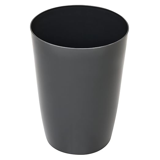 HOLDN’ STORAGE Small Trash Can - 1.58 Gallon Open Top Waste Bin, Compact Waste Can Perfect for Bathroom, Kitchen, Office, Dorm - Durable Garbage Can - Grey