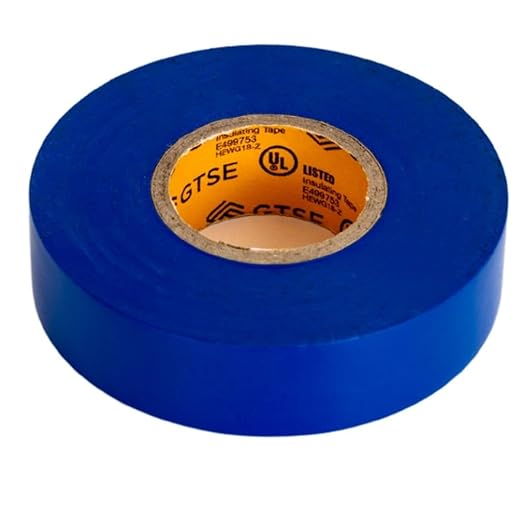GTSE Blue Electrical Tape, 3-Pack – Waterproof, Industrial Grade Vinyl, 3/4 in x 66ft– Strong Self-Adhesive PVC Electric Tape for Wire Insulation, 7 Mil, 600V – UL/CSA Listed