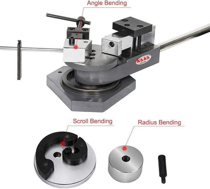 KAKA INDUSTRIAL Universal Bender, High Capacity Metal Bender, Strip Steel, Flat Steel, Round Steel, Angle Steel Rod Bender, Hot and Cold, Bar Bending Machine SBG-40