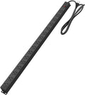 HHSOET 16-Outlet Metal Wall Mount Power Strip, 15 ft 14AWG Power Cord, 15A 125V 1875W, Black