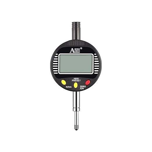 Digital dial Gauge, with a Range of 0-0.5in/12.7mm and a Digital Indicator Accuracy of 0.01mm/0.0005 "Metric and Imperial Measure Tool Electronic Dial Gauge