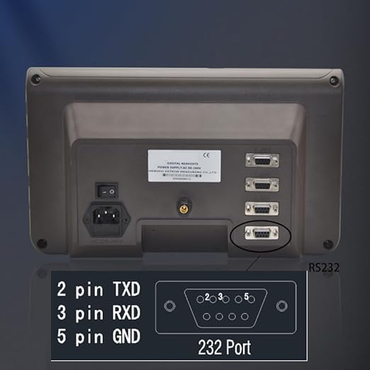TTL LED Digital Readout 3 Axis DRO with RS232 Communication Interface Port for Milling Lathe Grinder Boring Machines