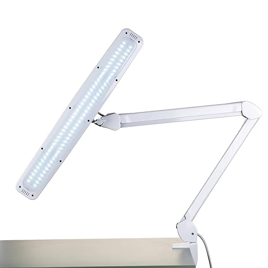 AmScope - 21W 84 LED Task Lamp on Articulating Arm with Table Clamp - LMP-84