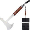 Snake Eye Tactical Tomahawk Gaming Steel Axe with Nylon Sheath 11" Outdoor-Recreation, Camping, Hunting Hatchets & Games for Adults (Silver & Brown)