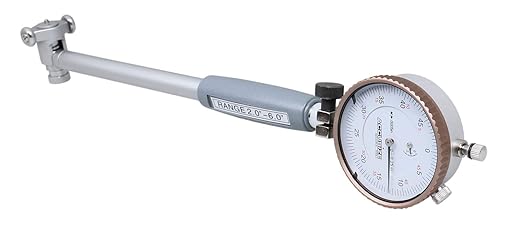 Accusize Industrial Tools 2-6'' by 0.0005'' Dial Bore Gage, Stem Length 6'', Ee20-5006