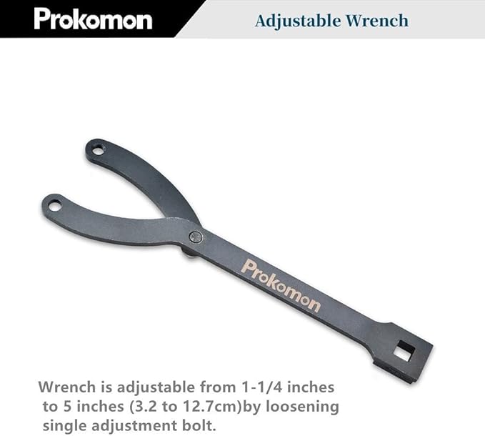 Prokomon Variable Cylinder Spanner Wrench Set; 15Pc Adjustable with Variable Spanner Wrench Pins