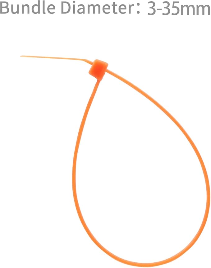 XINGO 1000 PCS 6 inch Cable Zip Ties, 18lb Strength, Small Tie Wraps Self-Locking Nylon Zip Ties for Indoor and Outdoor Use (Orange)