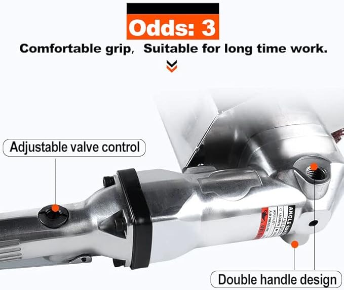 7-Inch Pneumatic Sander Heavy Duty Wet Air Sander/Polisher,Lightweight at 5.47 lbs,Adjustable Speed Up to 2500rpm Pneumatic Polisher Hand Sanding Tool