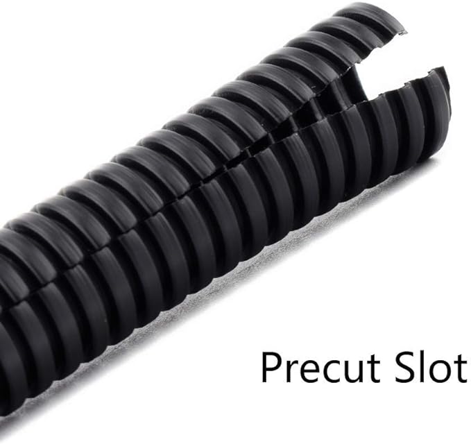 ZhiYo 10FT 3/4” Wire Loom Split Tubing Auto Wire Conduit Flexible Cover | High Temperature Heat Resistant -40F to 257F | Plastic Cover for Electrical Wires & Cables