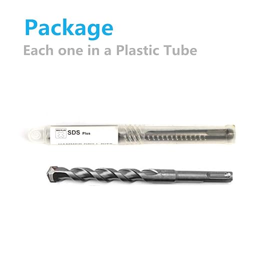 3PCS Rotary Hammer Drill Bits, SDS Plus Shak, 1/4"x6", 5/16"x6", 3/8"x6"