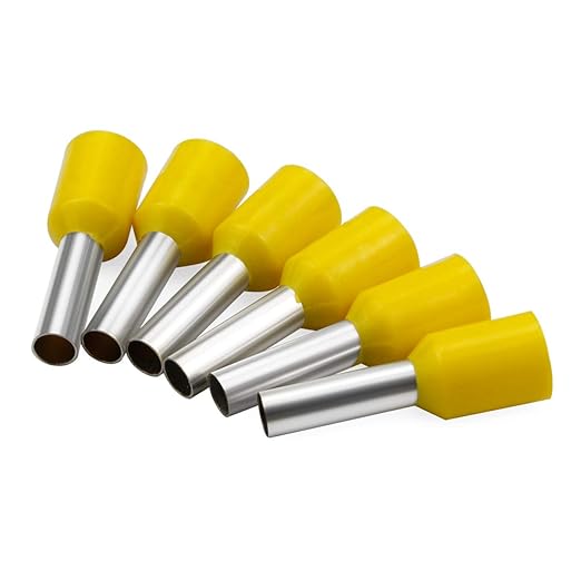XHF 1000 PCS AWG 20/0.75mm² Wire Ferrules Insulated Copper Crimp Connectors, Crimp Pin Cord End Terminals Yellow