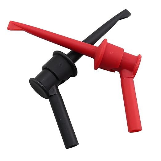 2PCS Mini Grabber with 4mm Banana Plug Universal Digital Display Push Probe Test Clips for Multimeter Leads