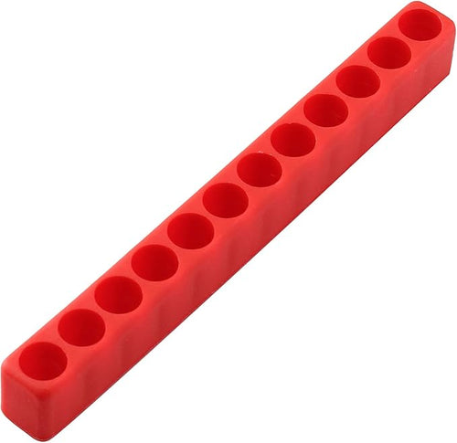 20Pcs 12 Holes Hex Shank Screwdriver Bit Holder, Plastic Screwdriver Head Storage Case, Drill Bit Storage Case, Screwdriver Head Holder Organizer Fit for 1/4 Inch Hex Shank, Red