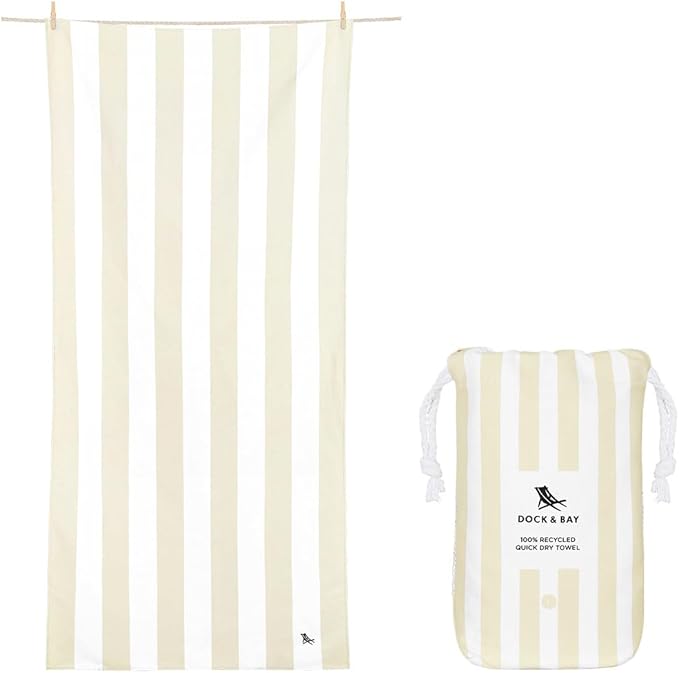 Dock & Bay Beach Towel - Quick Dry, Sand Free - Compact, Lightweight - 100% Recycled - Includes Bag - Set of 4 - Pretty in Pink, Large (160x90cm, 63x35)
